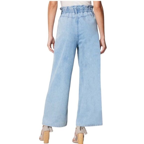 Blank NYC Stand Strong High Rise Paperbag Wide Leg Jean Elastic Waist Cotton - Picture 2 of 16